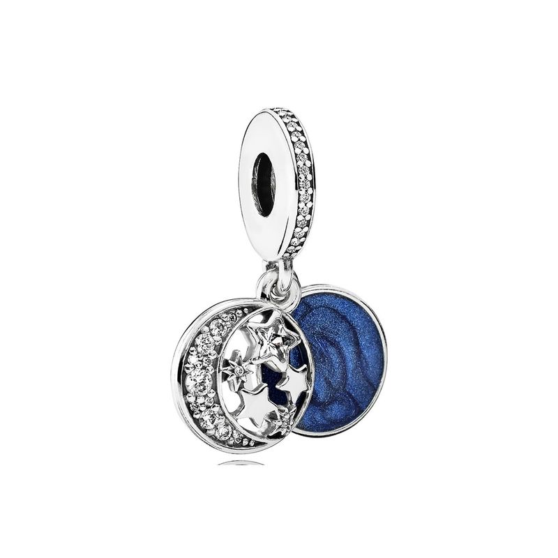 PANDORA - Charm Pandora Colgante Cielo Nocturno Vintage Plata Esterlina