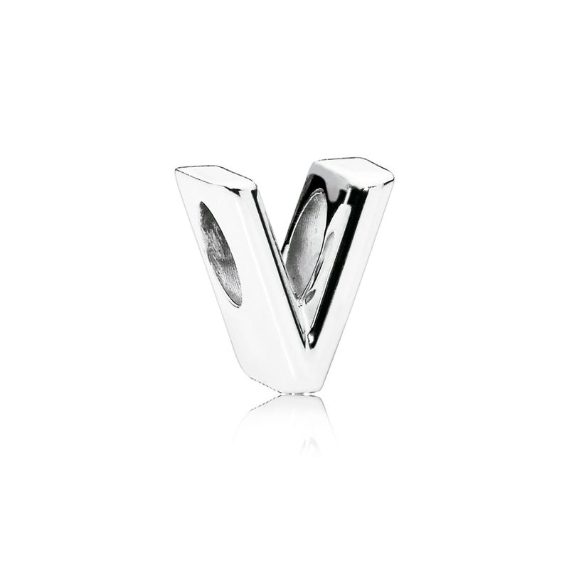 PANDORA - Charm Pandora Letra V Plata Esterlina
