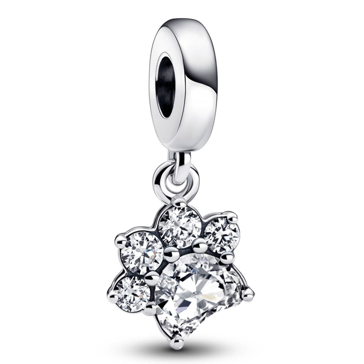 PANDORA - Charm Pandora Huella de Mascota Brillante Plata Esterlina