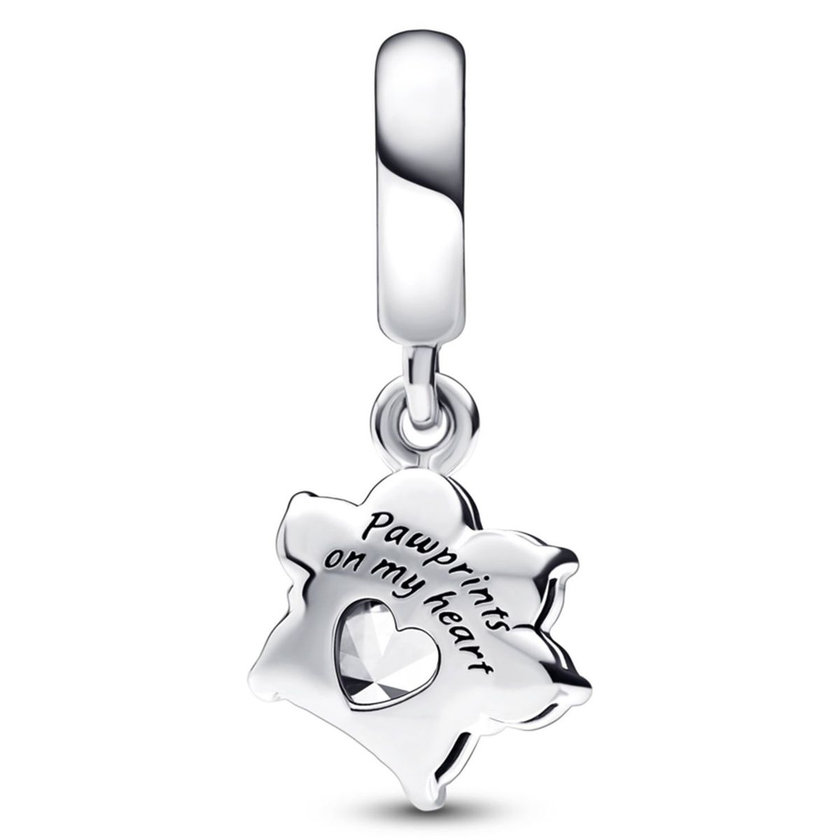 PANDORA - Charm Pandora Huella de Mascota Brillante Plata Esterlina