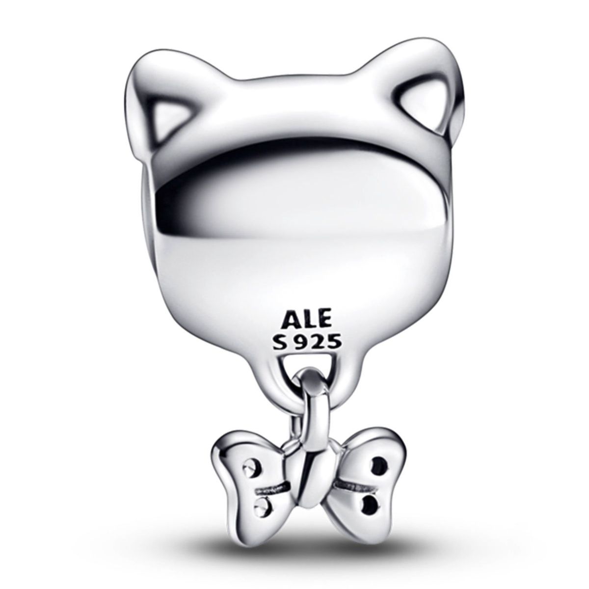 PANDORA - Charm Pandora Mascota Gato y Lazo Plata Esterlina