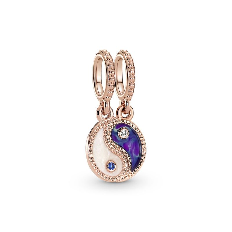 PANDORA - Charm Pandora Yin y Yang Divisible Recubrimiento en Oro Rosa