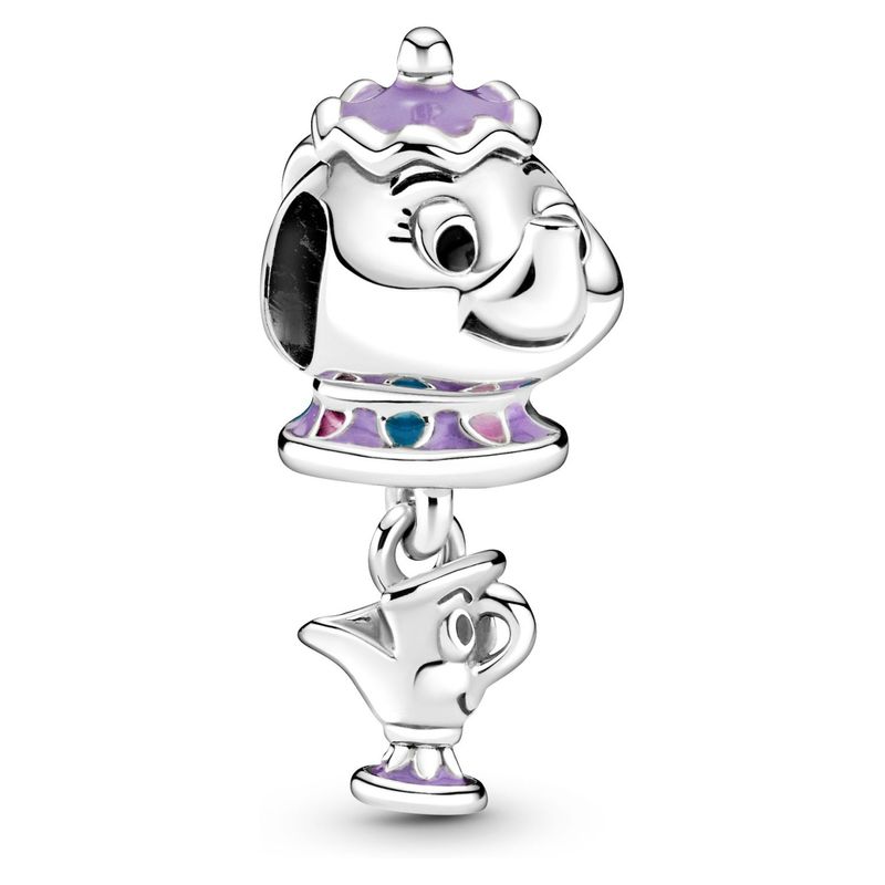 PANDORA - Charm Pandora Sra. Potts y Chip La Bella y la Bestia de Disney Plata Esterlina