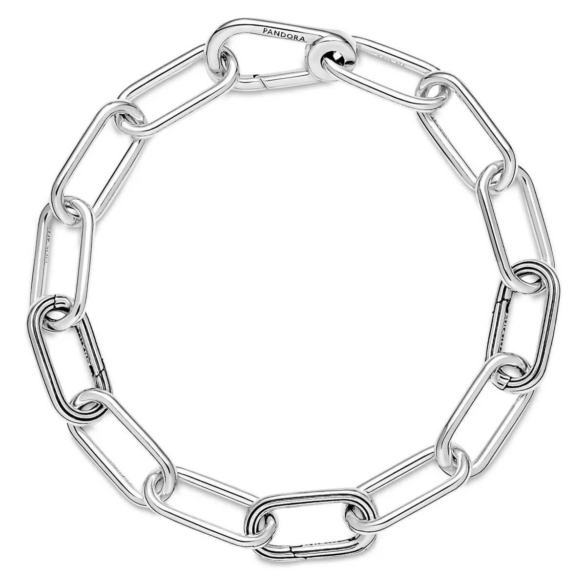 PANDORA - Brazalete Pandora ME Cadena de Eslabones Link Medianos Plata Esterlina