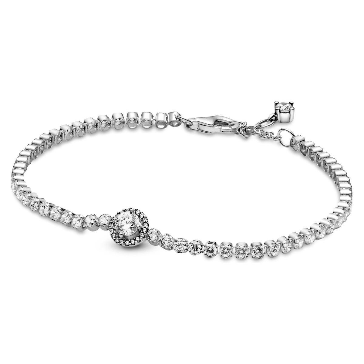 PANDORA - Brazalete Pandora de tenis RelucienteEn Plata Esterlina