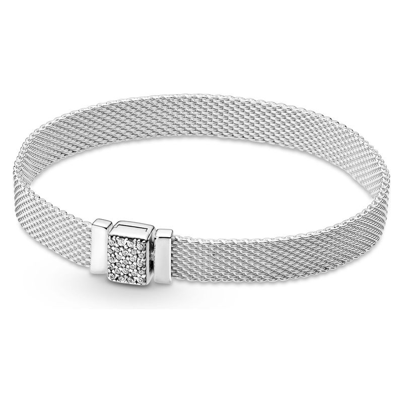 PANDORA - Brazalete Pandora Reflexions Cierre Brillante Plata Esterlina