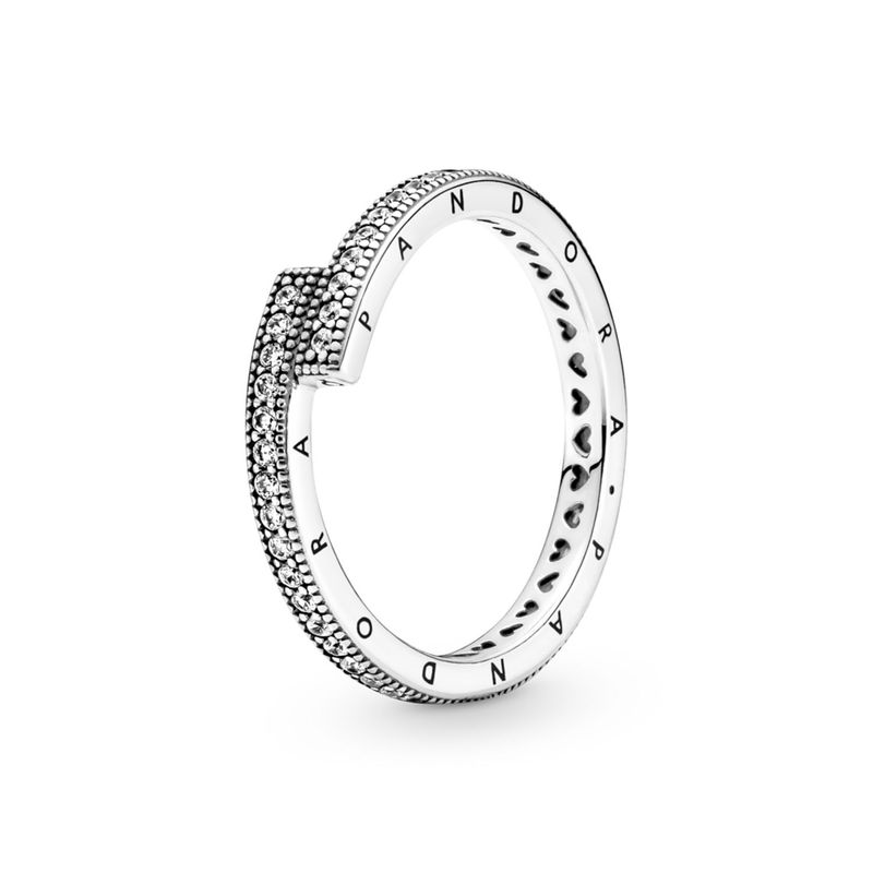 PANDORA - Anillo Pandora Superpuesto Brillante Plata Esterlina