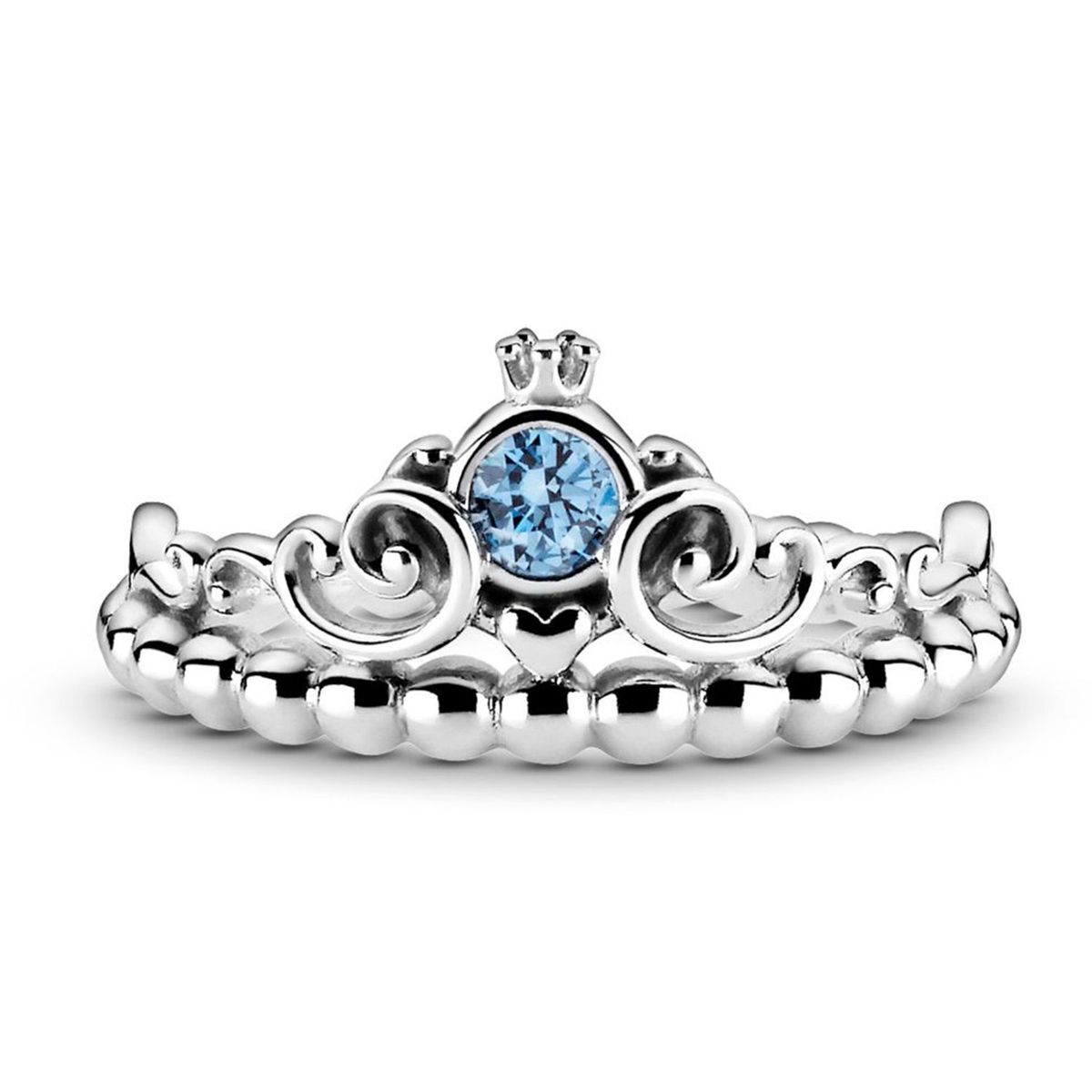 PANDORA - Anillo Pandora Corona Azul Cenicienta Plata Esterlina