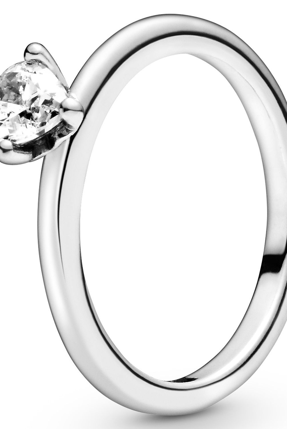 PANDORA - Anillo Pandora Corazón Transparente Plata Esterlina 