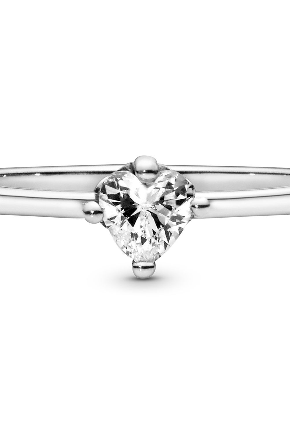 PANDORA - Anillo Pandora Corazón Transparente Plata Esterlina 