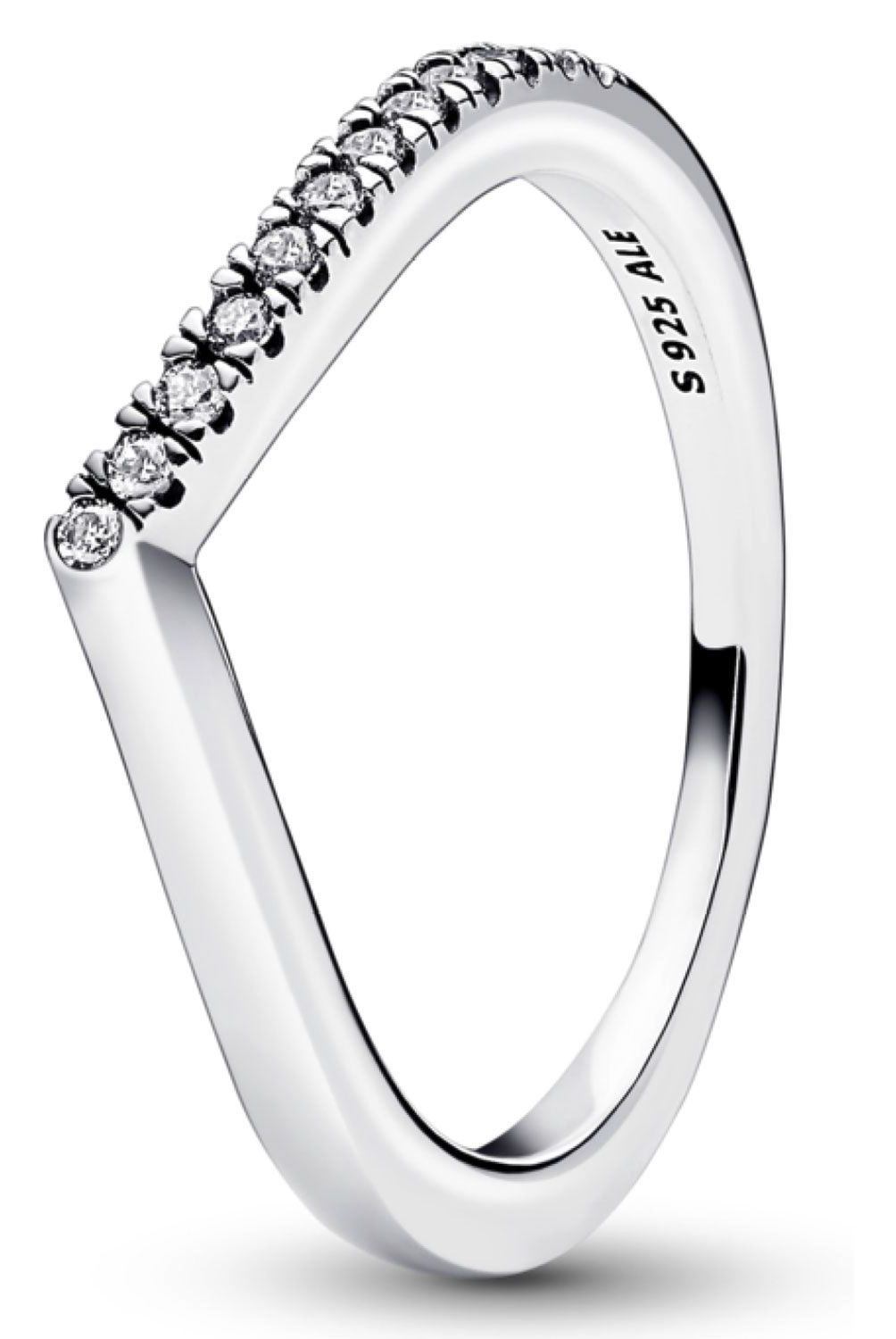 PANDORA - Anillo Pandora Deseo Mitad Brillante Plata Esterlina