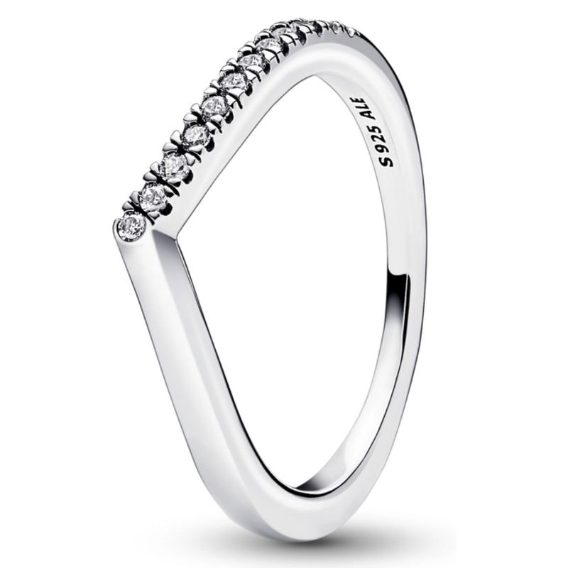 PANDORA - Anillo Pandora Deseo Mitad Brillante Plata Esterlina