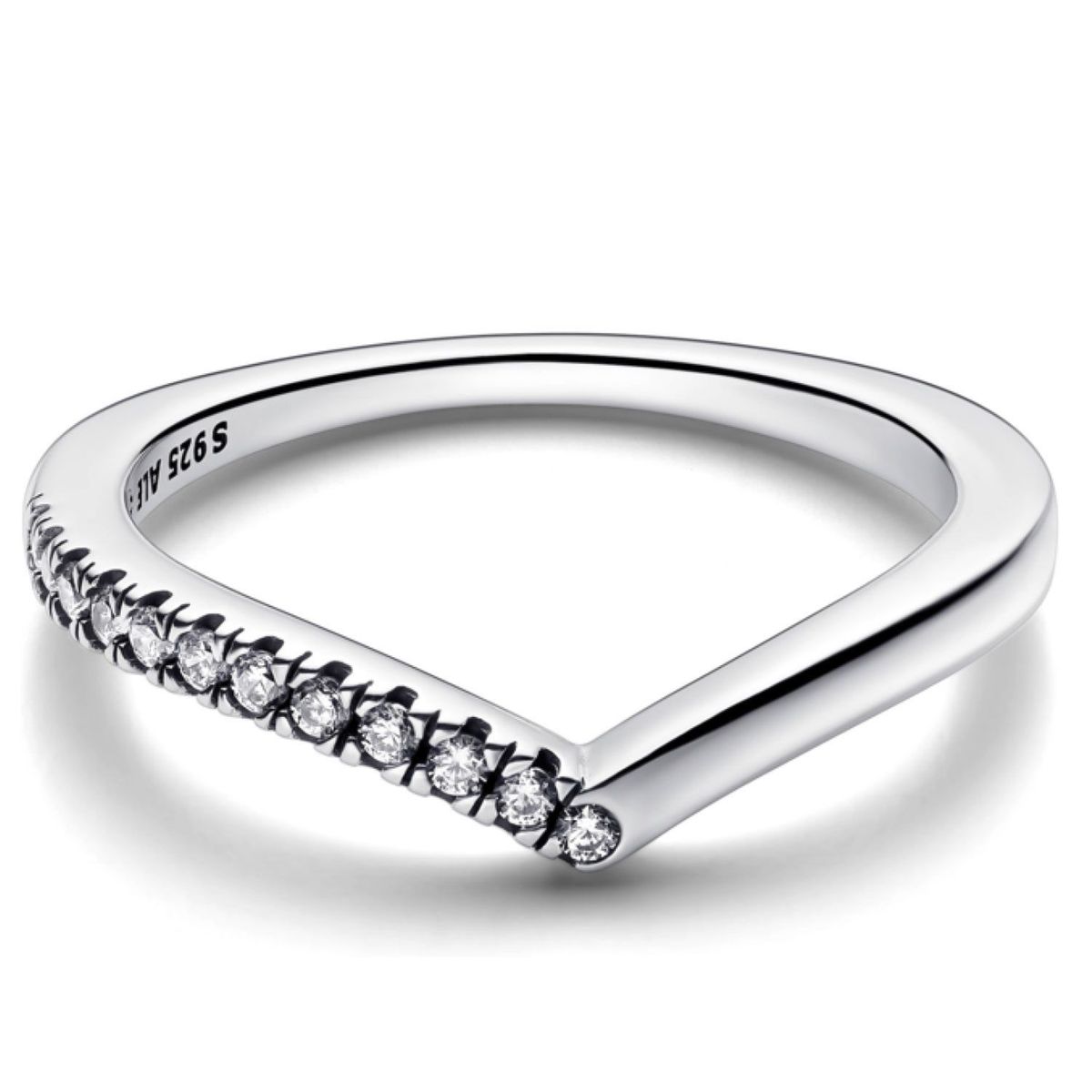 PANDORA - Anillo Pandora Deseo Mitad Brillante Plata Esterlina