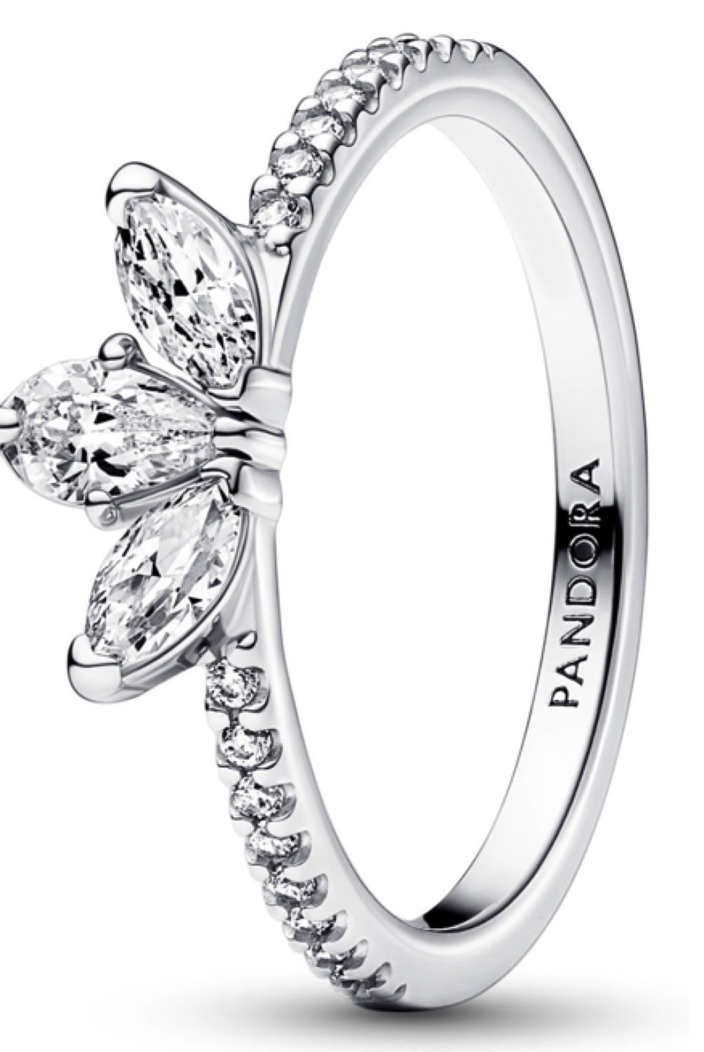 PANDORA - Anillo Pandora Hernario Brillante Plata Esterlina