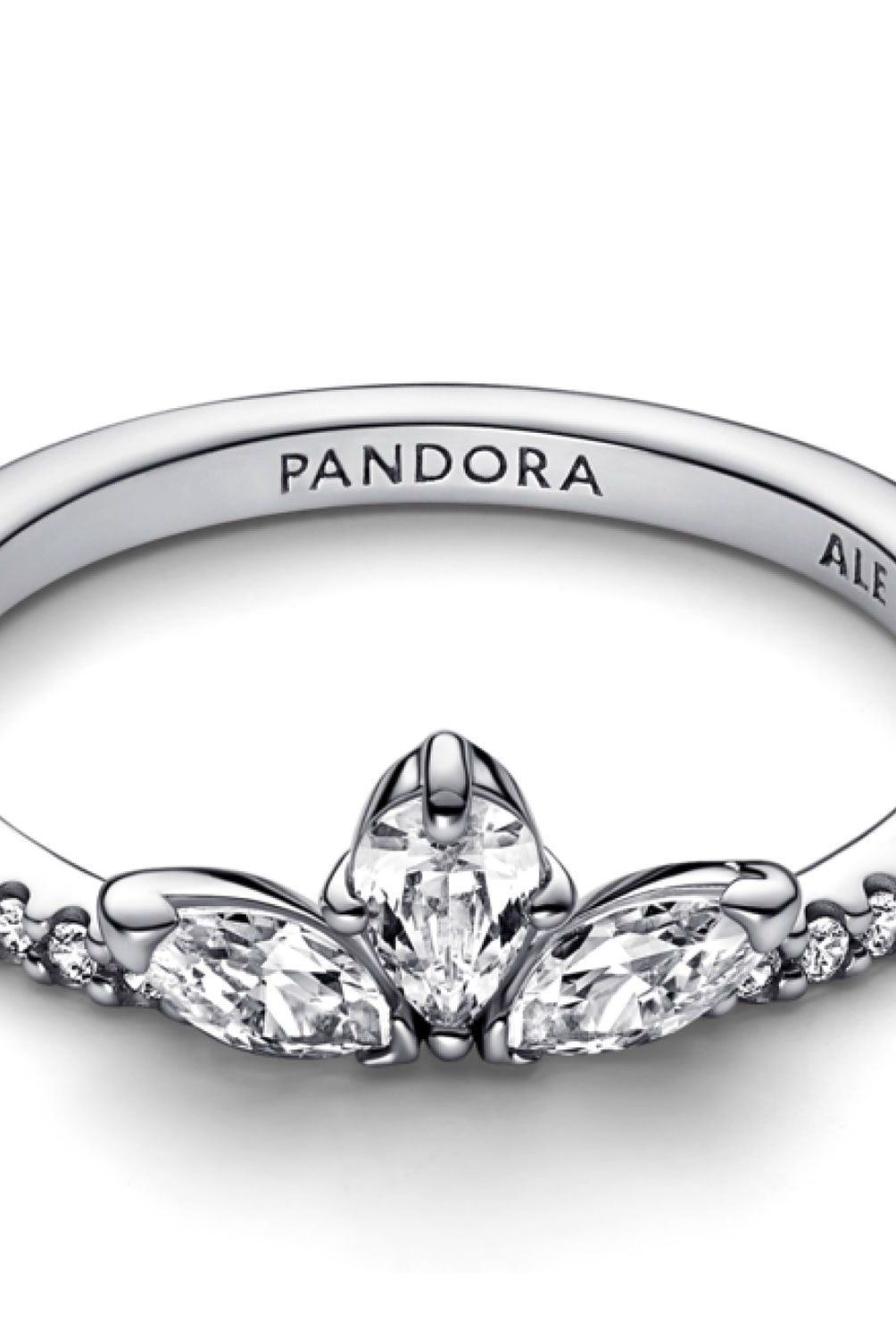 PANDORA - Anillo Pandora Hernario Brillante Plata Esterlina