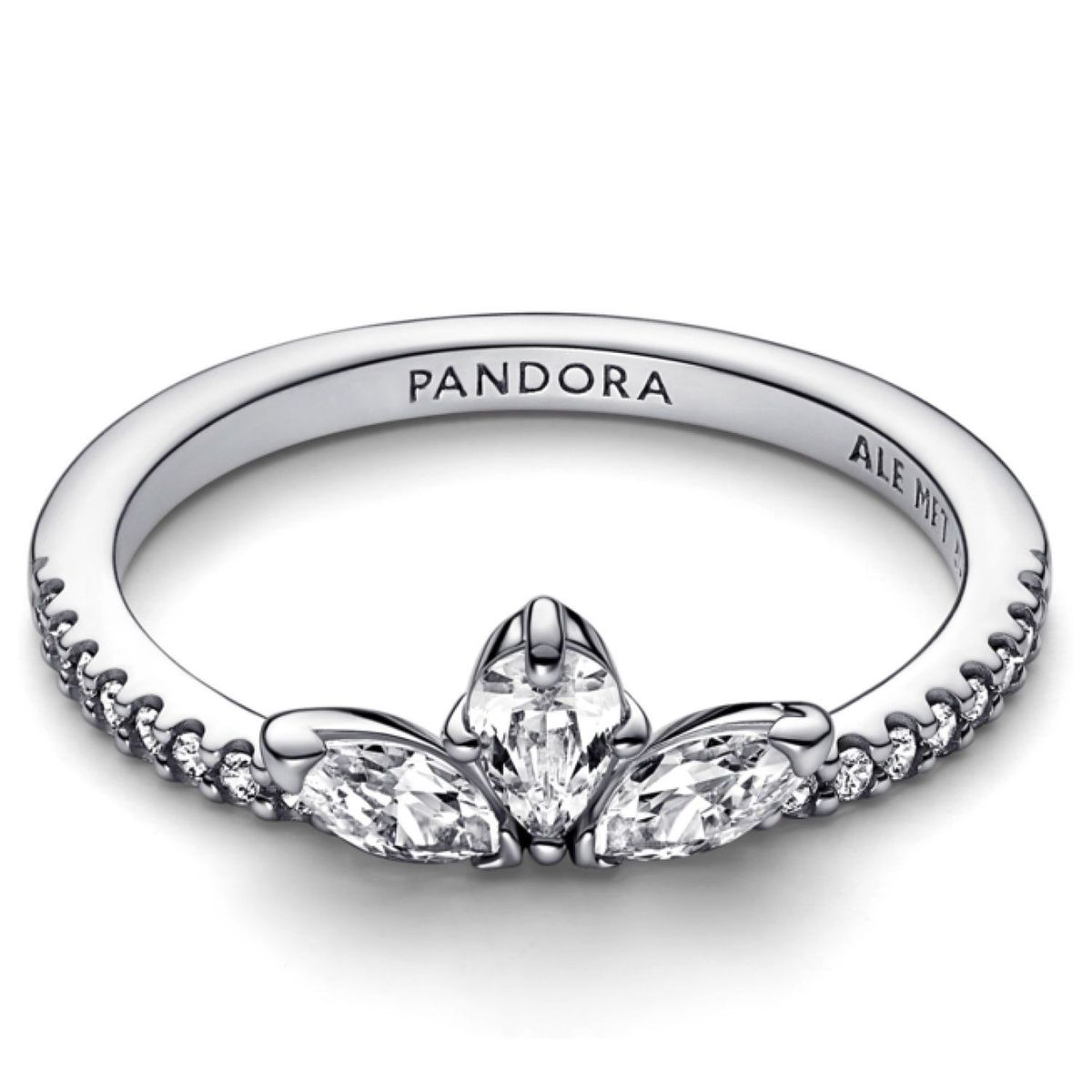 PANDORA - Anillo Pandora Hernario Brillante Plata Esterlina