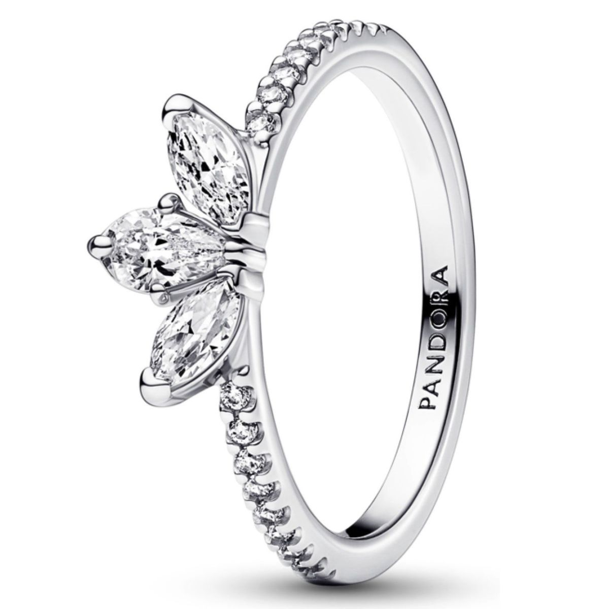 PANDORA - Anillo Pandora Hernario Brillante Plata Esterlina