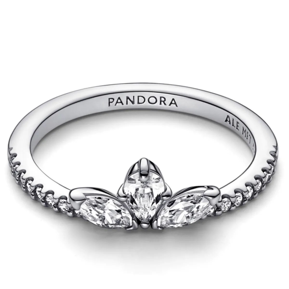 PANDORA - Anillo Pandora Hernario Brillante Plata Esterlina