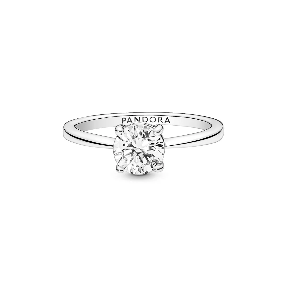 PANDORA - Anillo Pandora Solitario Brillante  En Plata Esterlina