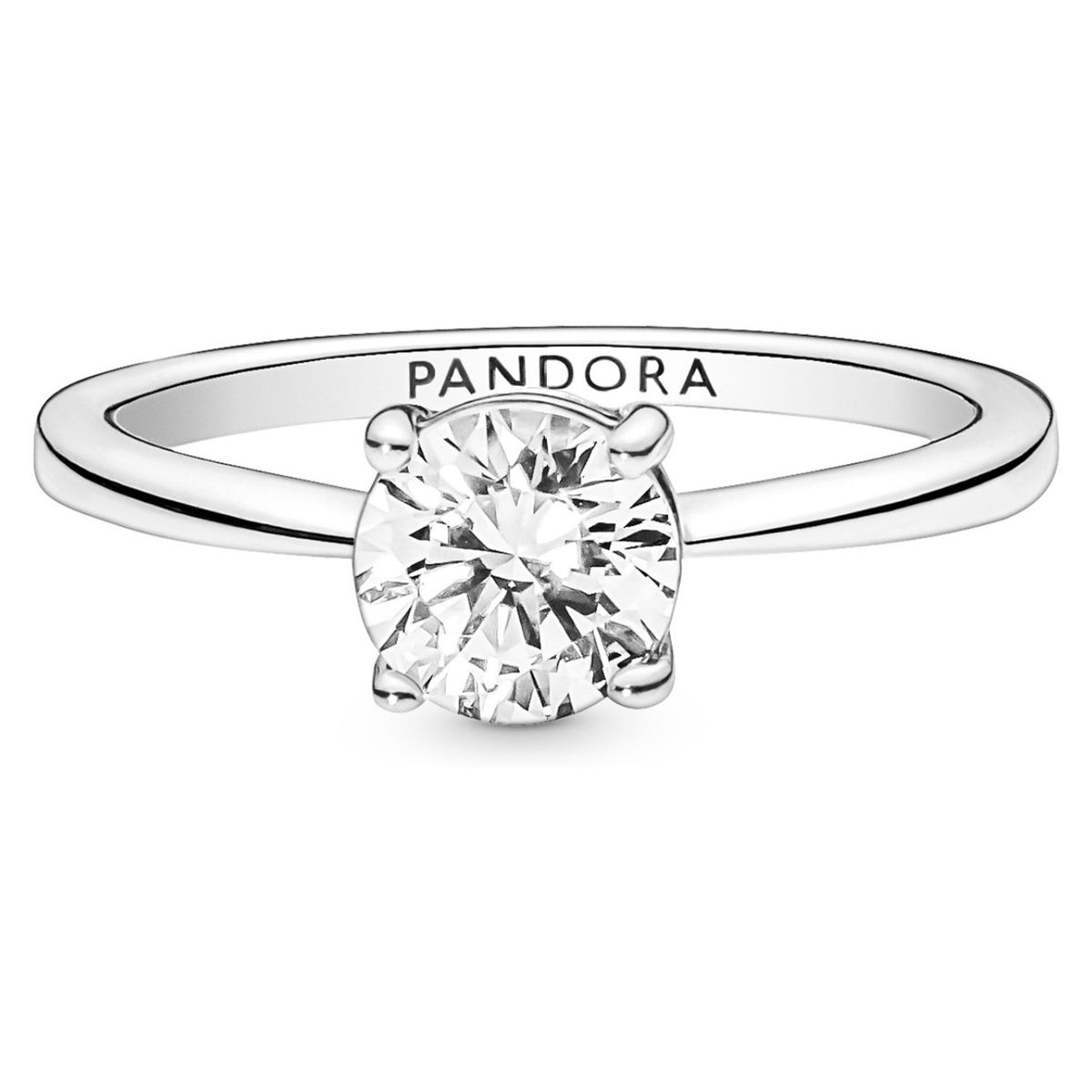 PANDORA - Anillo Pandora Solitario Brillante  En Plata Esterlina