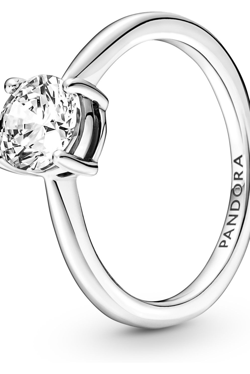 PANDORA - Anillo Pandora Solitario Brillante  En Plata Esterlina