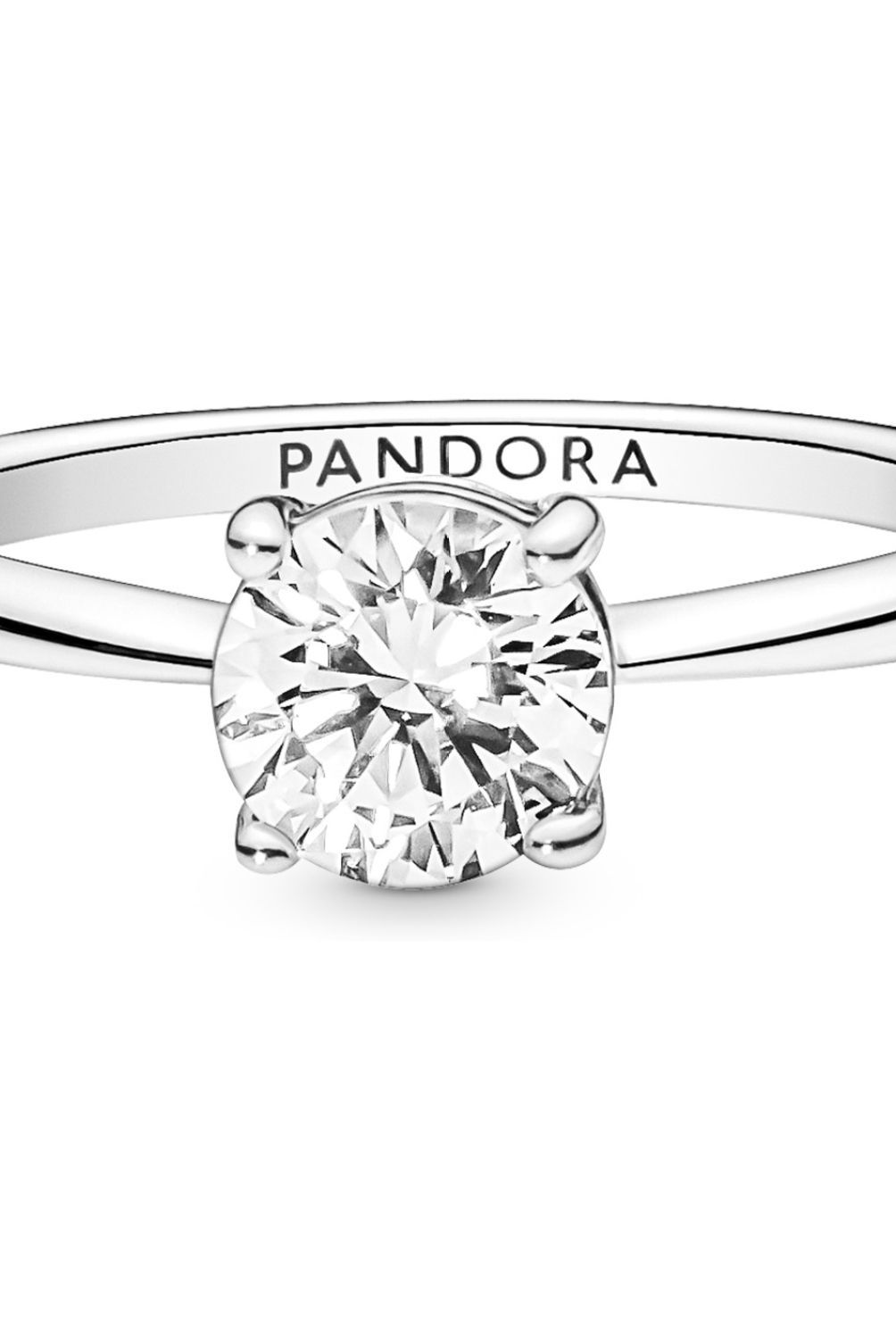 PANDORA - Anillo Pandora Solitario Brillante  En Plata Esterlina