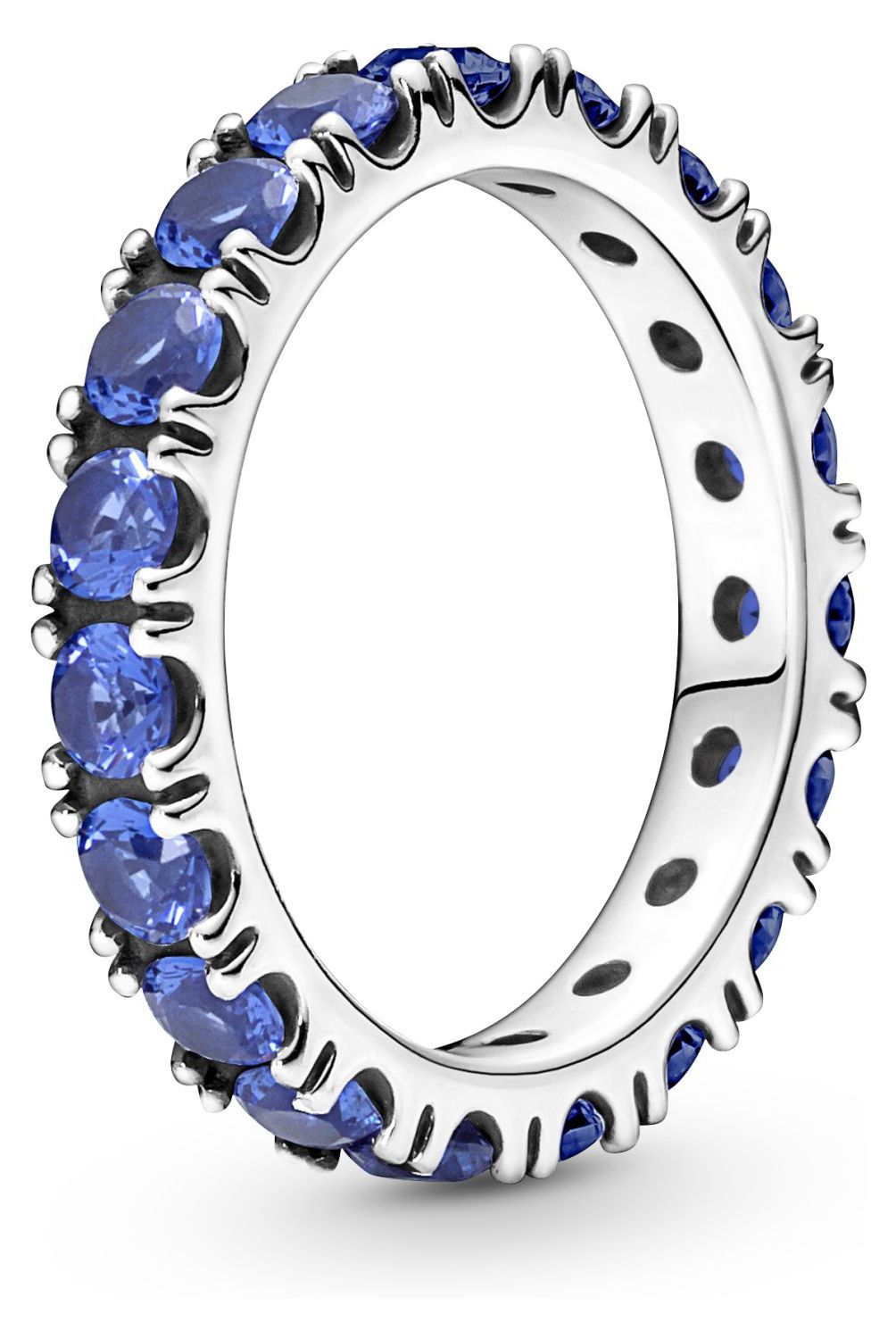 PANDORA - Anillo Pandora Eternidad Brillante Azul Plata Esterlina