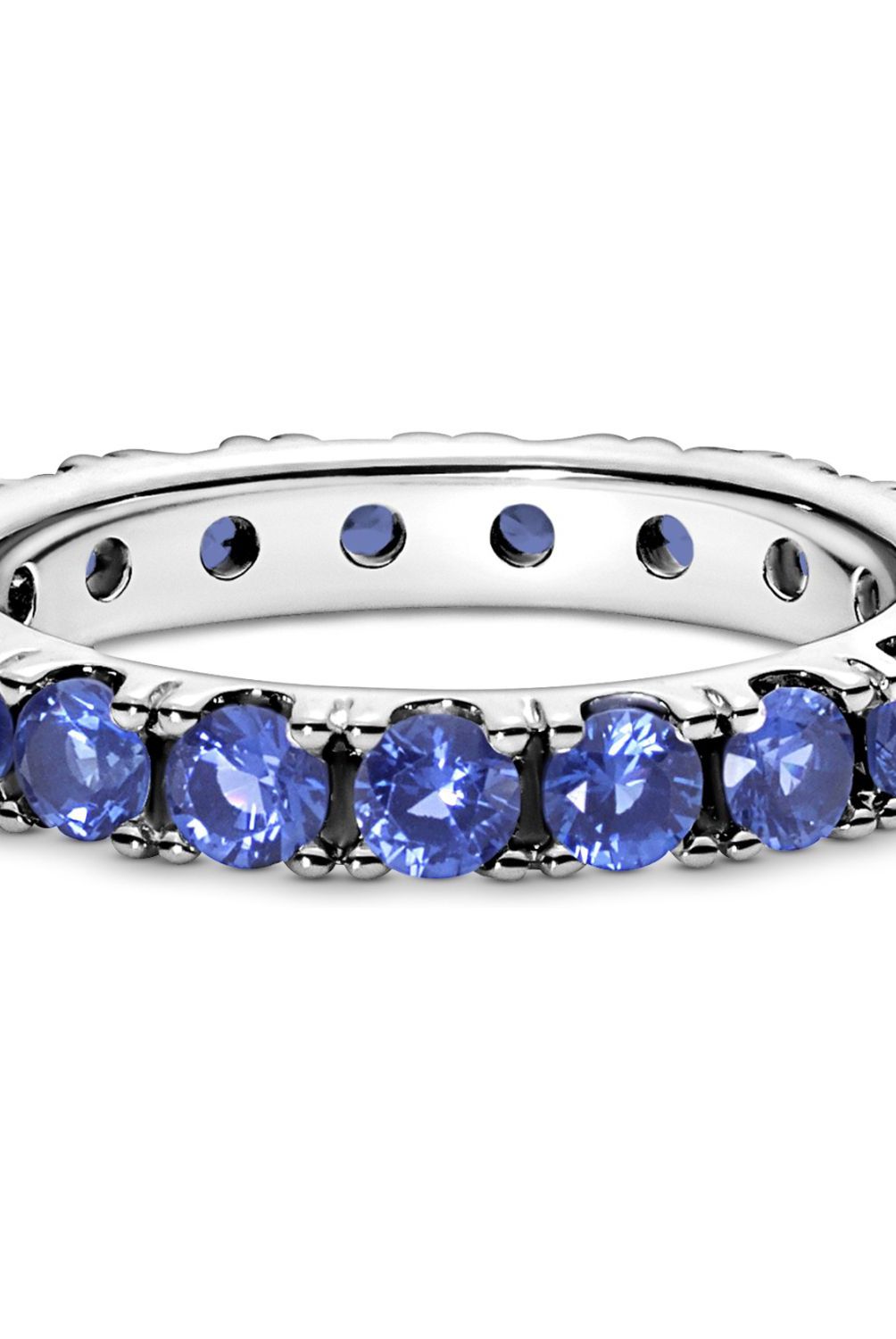 PANDORA - Anillo Pandora Eternidad Brillante Azul Plata Esterlina