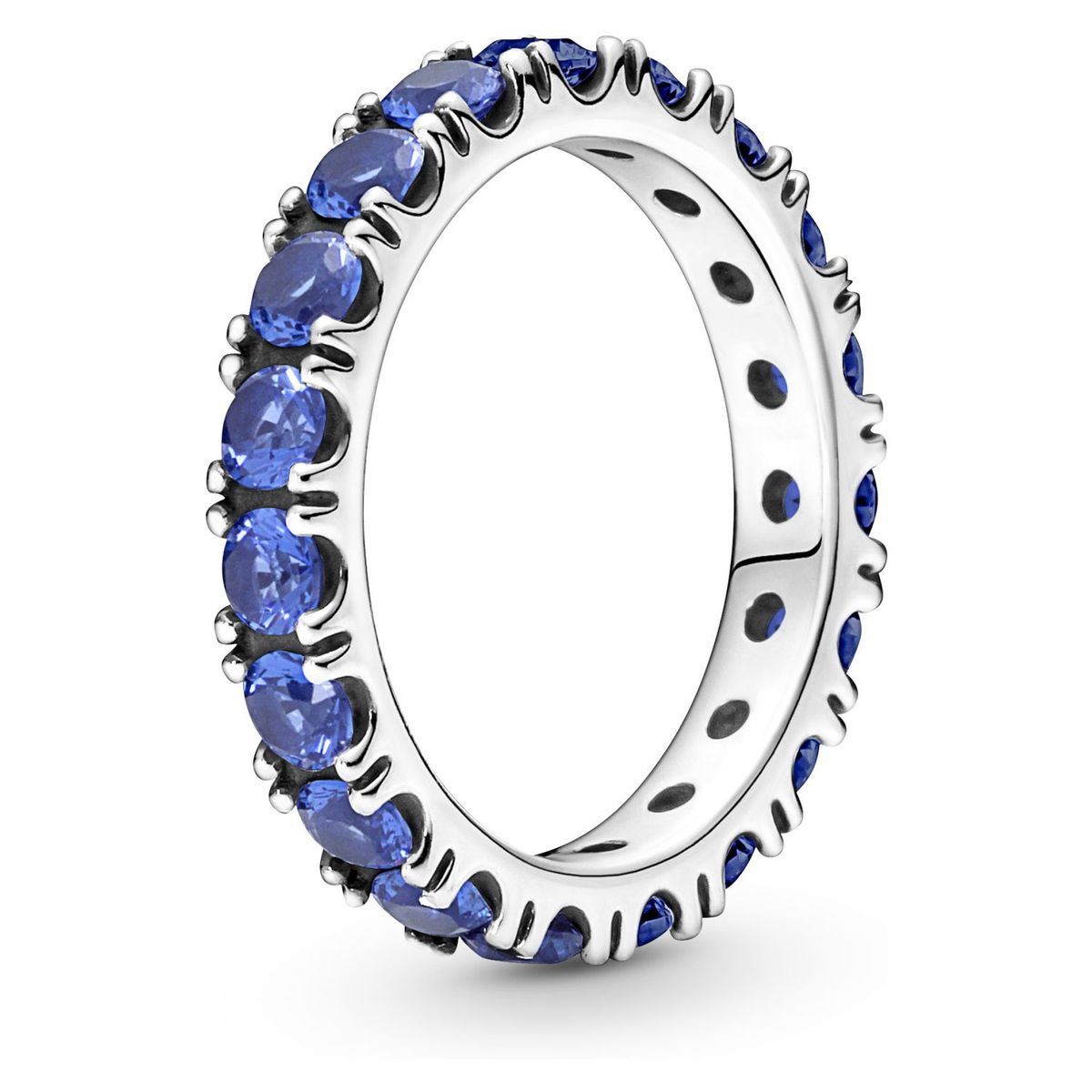 PANDORA - Anillo Pandora Eternidad Brillante Azul Plata Esterlina