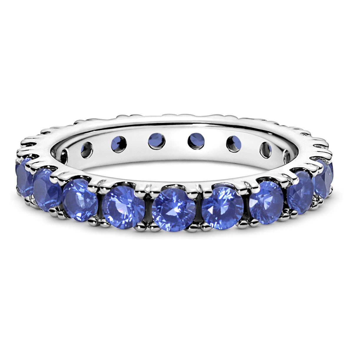 PANDORA - Anillo Pandora Eternidad Brillante Azul Plata Esterlina