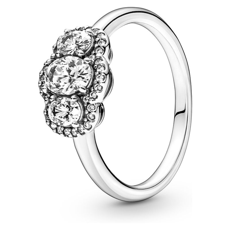 PANDORA - Anillo Pandora Tres Piedras Plata Esterlina