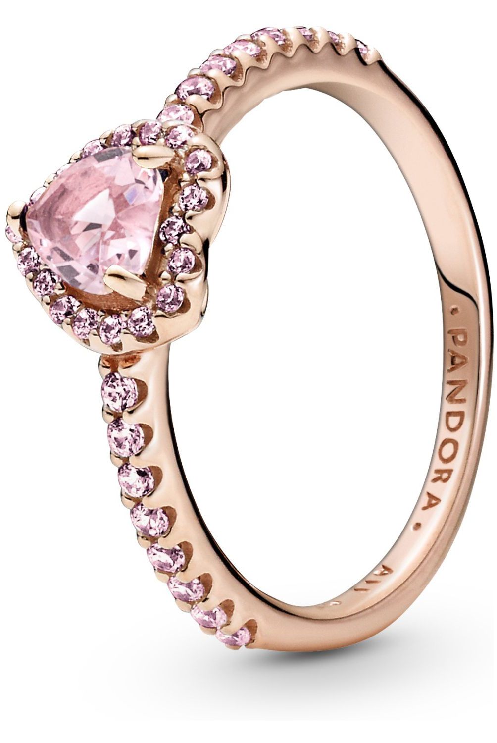 PANDORA - Anillo Pandora Brillante rosa eleva  Recubrimiento en Oro Rosa