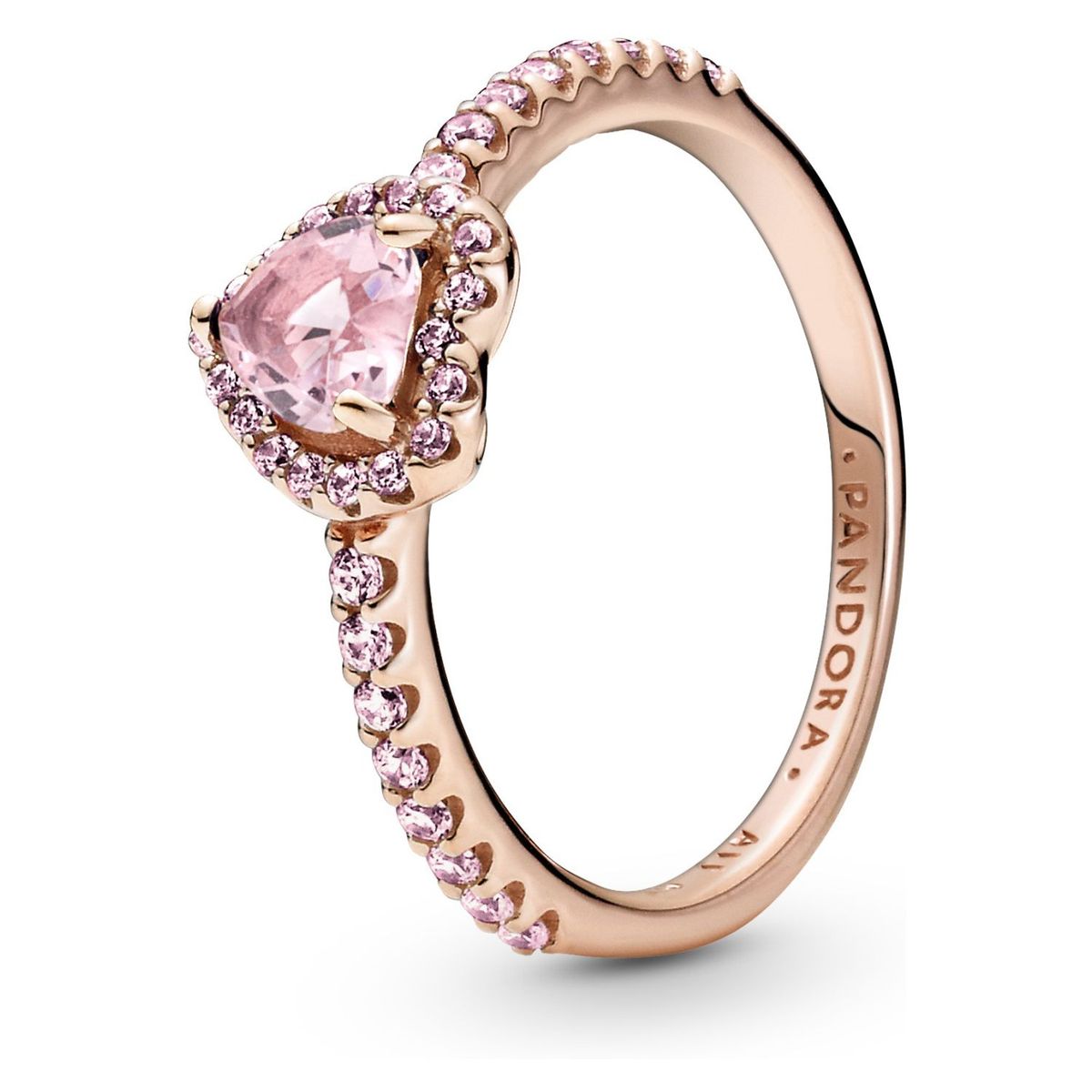 PANDORA - Anillo Pandora Brillante rosa eleva  Recubrimiento en Oro Rosa
