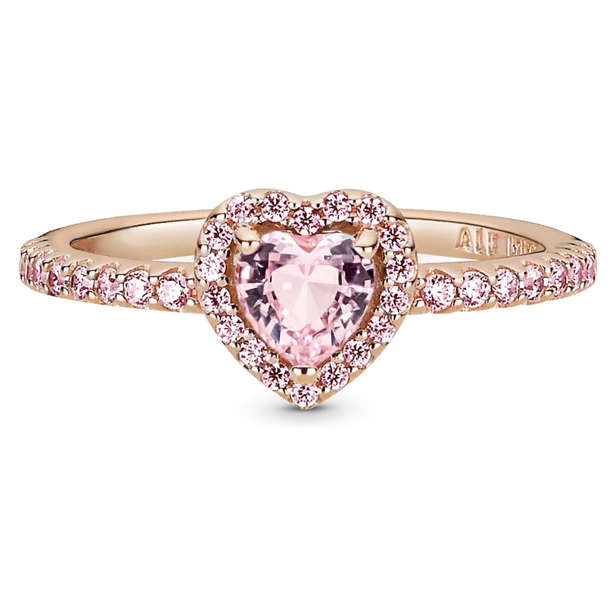 PANDORA - Anillo Pandora Brillante rosa eleva  Recubrimiento en Oro Rosa