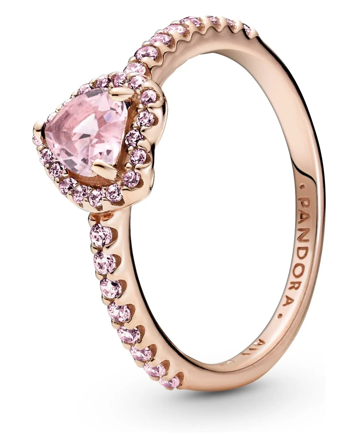 Anillo Pandora Brillante rosa eleva Recubrimiento en Oro Rosa