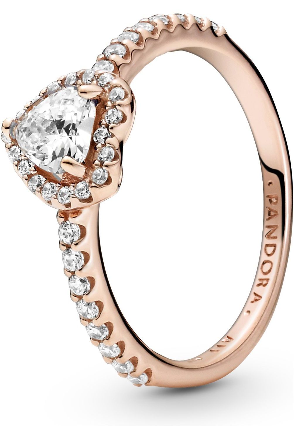 PANDORA - Anillo Pandora Corazón en Relieve Recubrimiento en Oro Rosa 