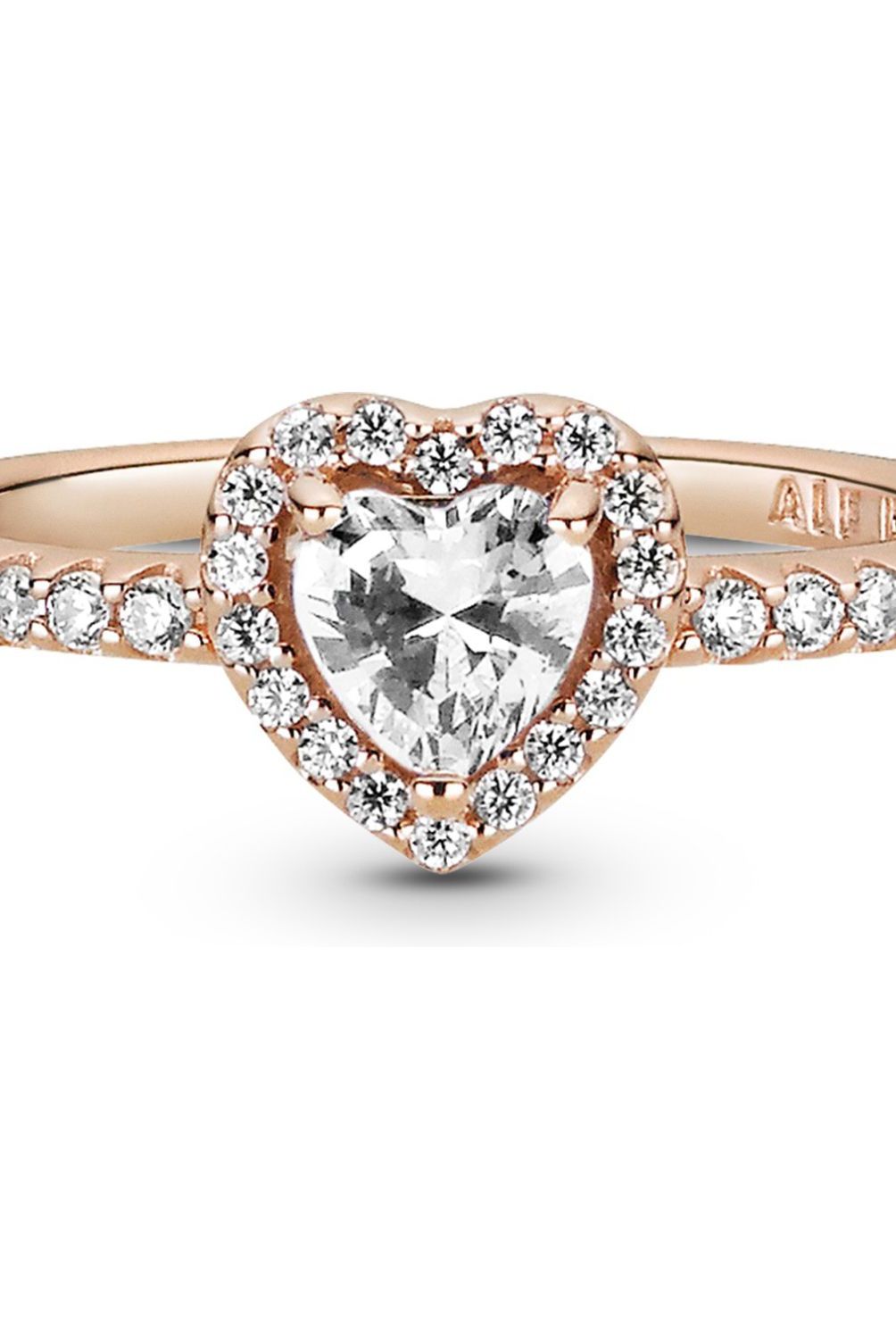 PANDORA - Anillo Pandora Corazón en Relieve Recubrimiento en Oro Rosa 