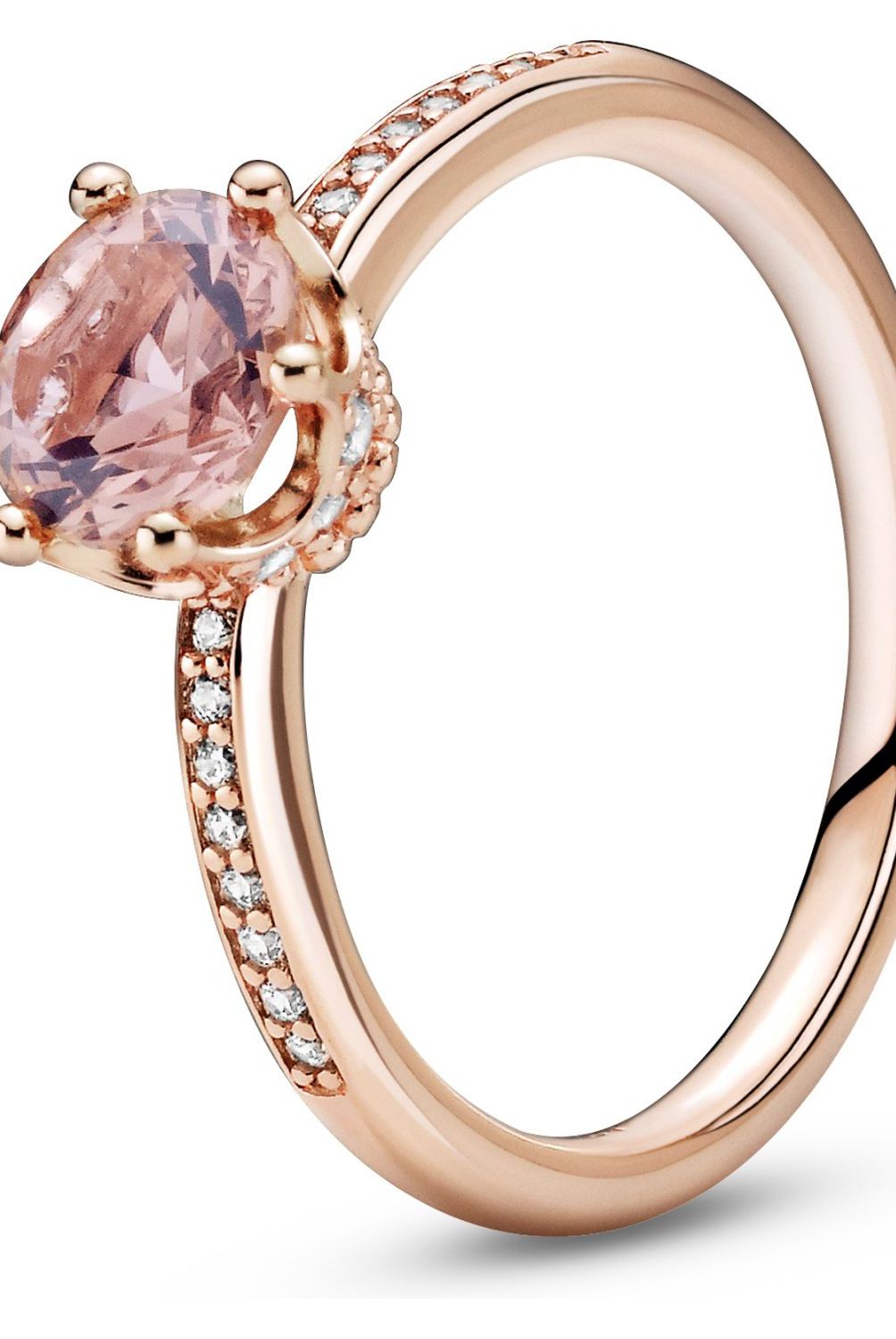 PANDORA - Anillo Pandora Corona Brillante Recubrimiento en Oro Rosa 