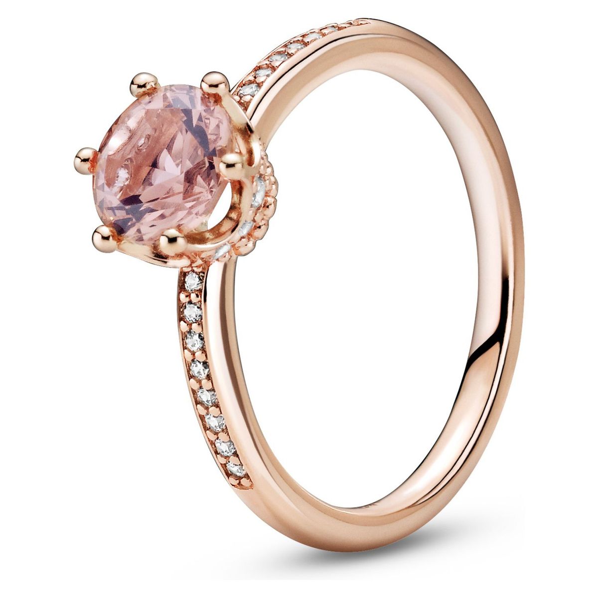 PANDORA - Anillo Pandora Corona Brillante Recubrimiento en Oro Rosa