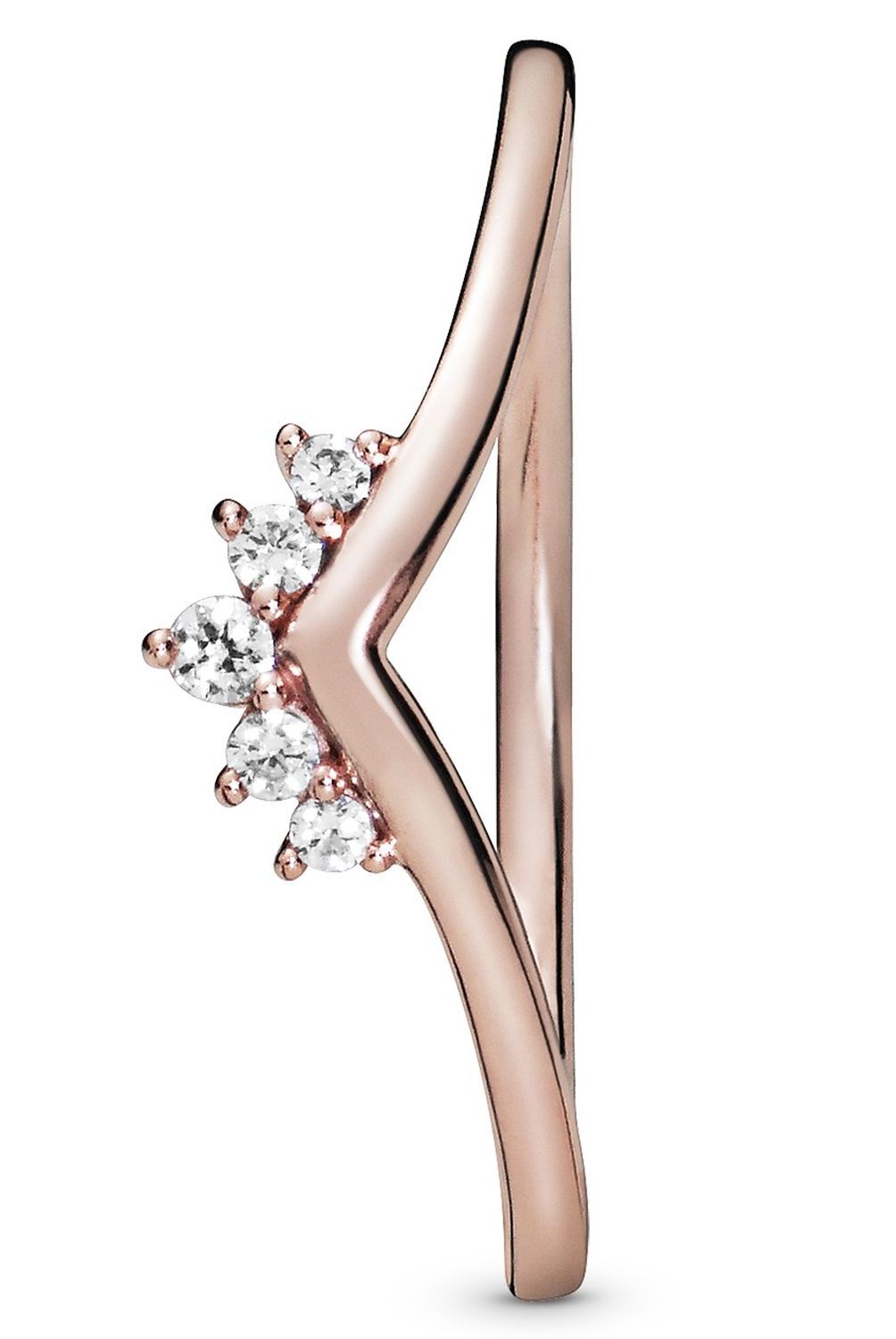 PANDORA - Anillo Pandora Hueso de los deseos  Recubrimiento en Oro Rosa