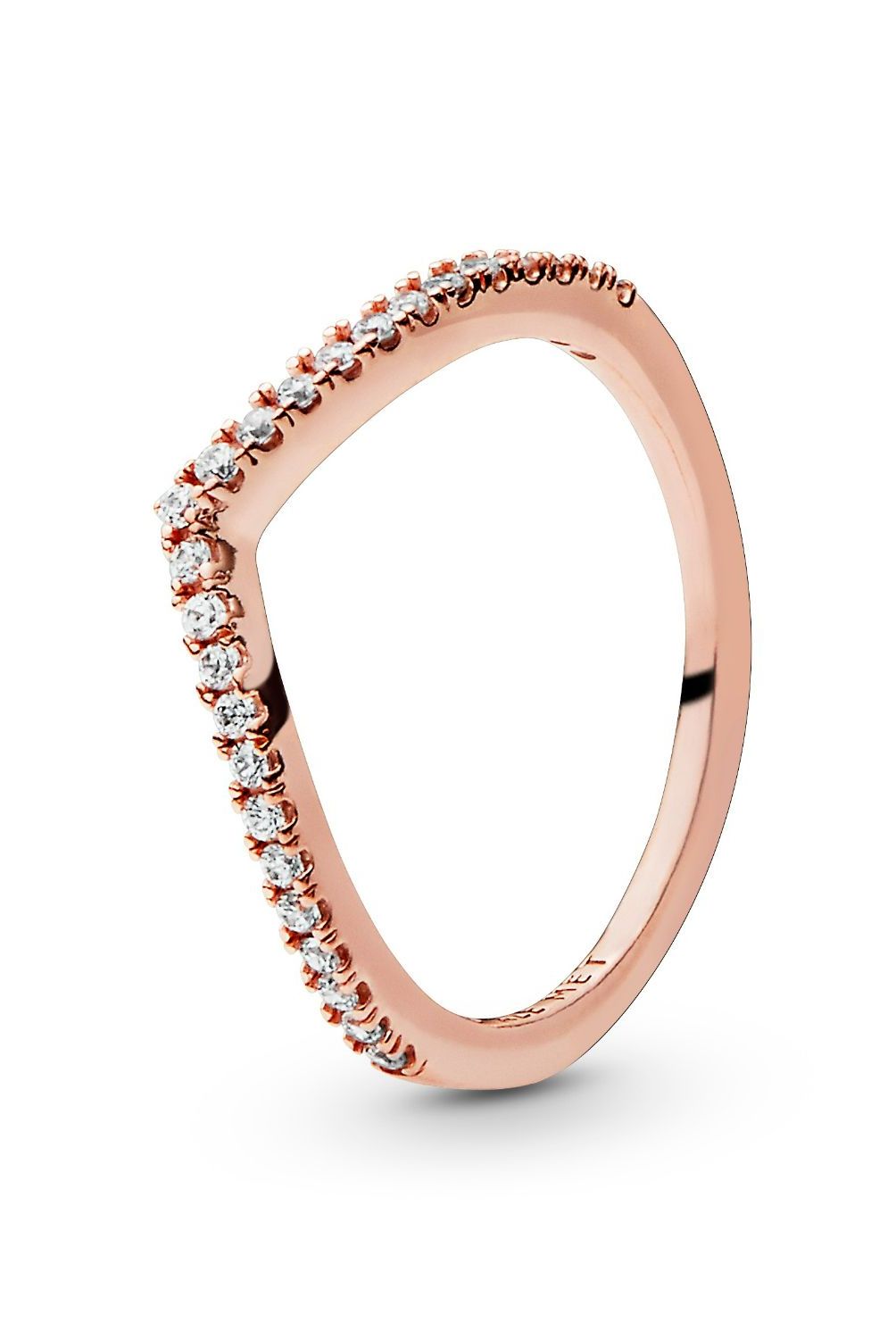 PANDORA - Anillo Pandora Deseo Clásico Resplandeciente Recubrimiento en Oro Rosa 