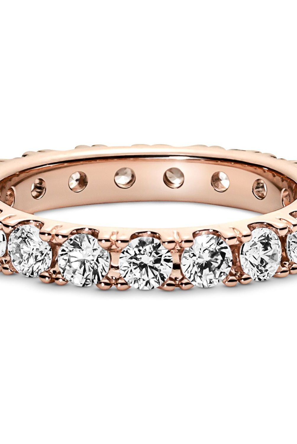 PANDORA - Anillo Pandora Eternidad Brillante Recubrimiento en Oro Rosa