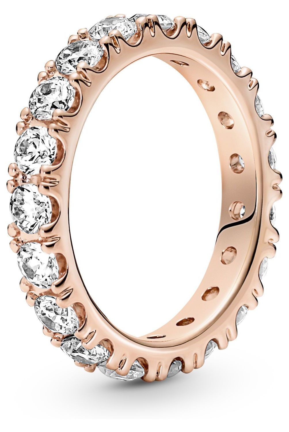 PANDORA - Anillo Pandora Eternidad Brillante Recubrimiento en Oro Rosa
