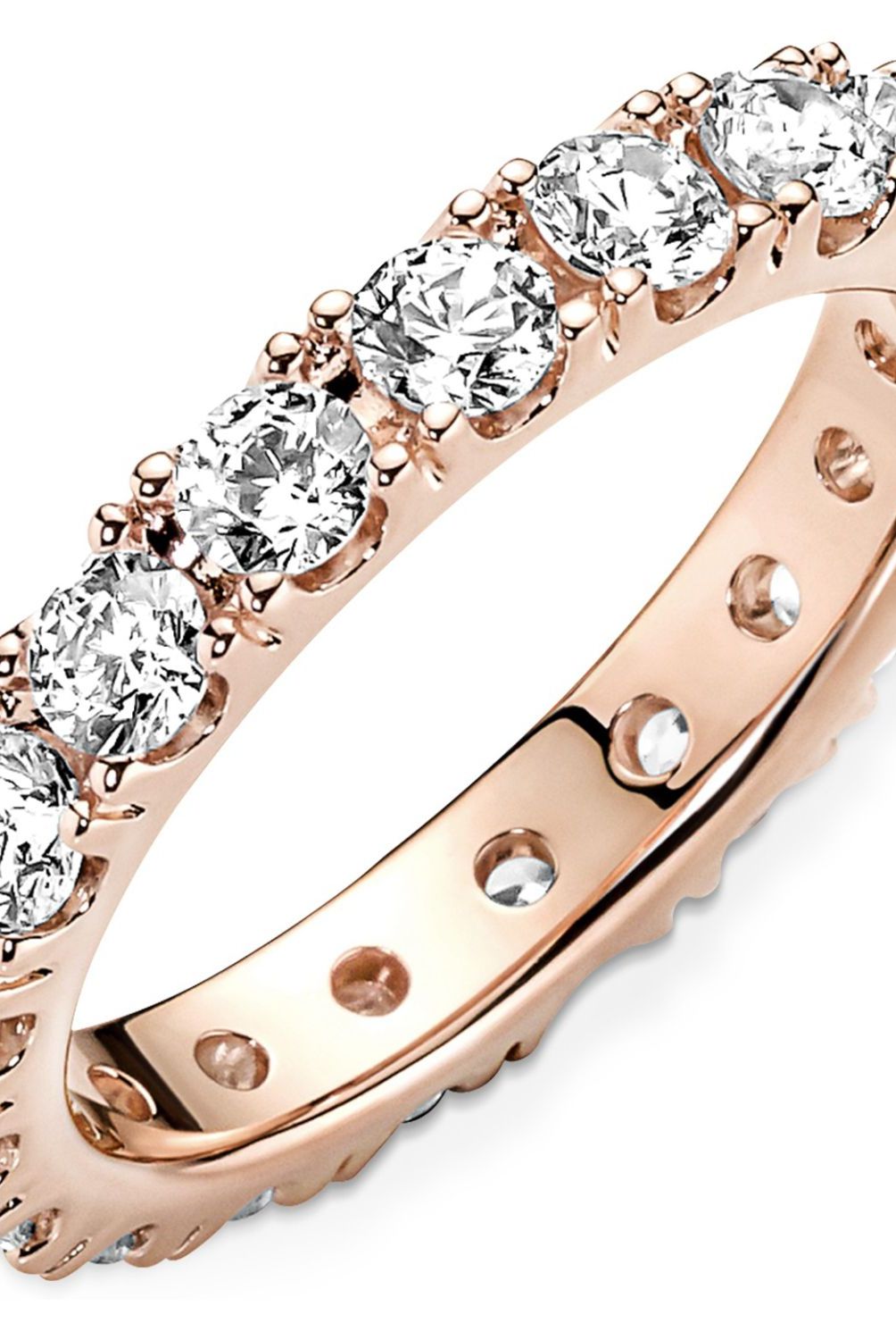 PANDORA - Anillo Pandora Eternidad Brillante Recubrimiento en Oro Rosa