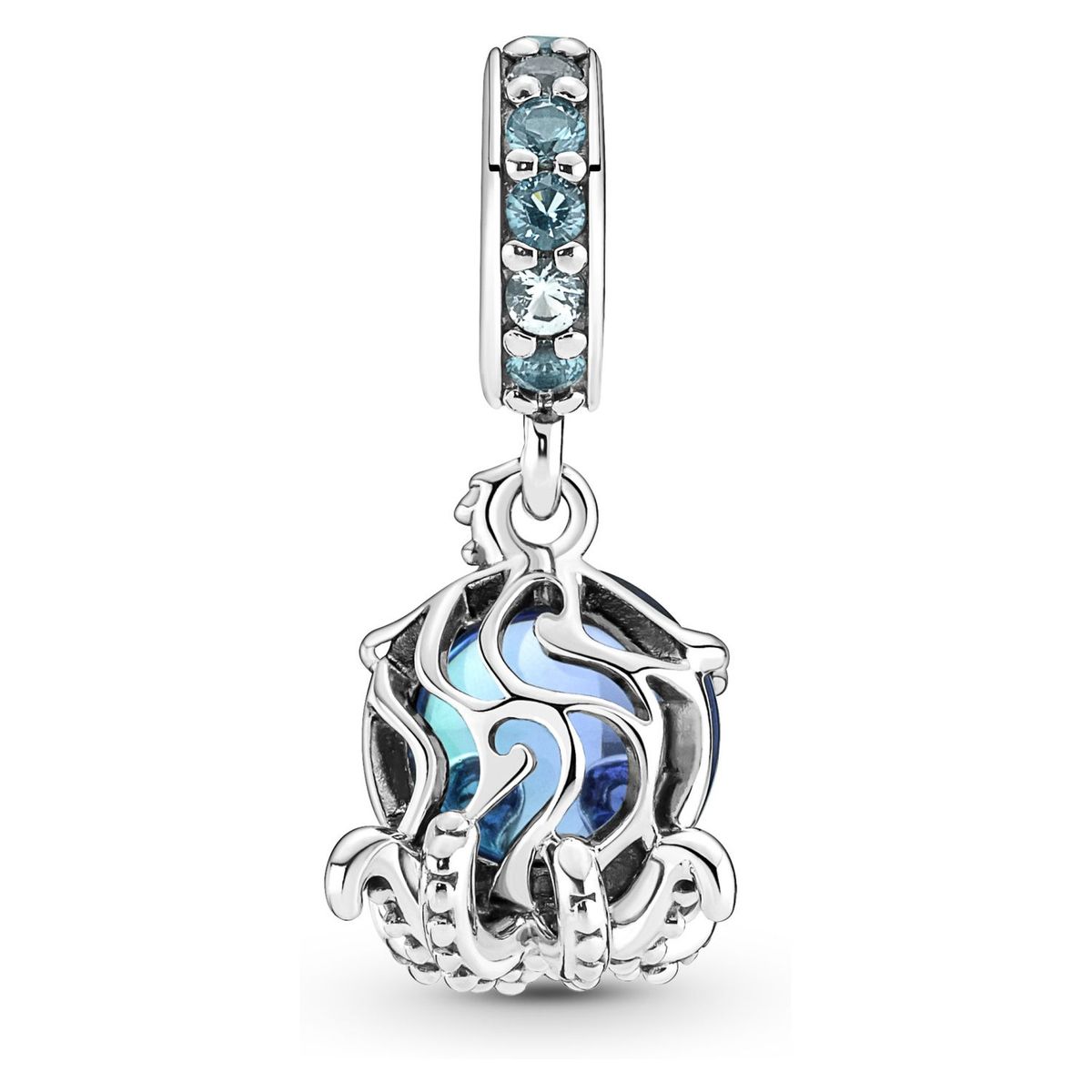 PANDORA - Charm Pandora Colgante Pulpo Cristal de Murano Plata Esterlina