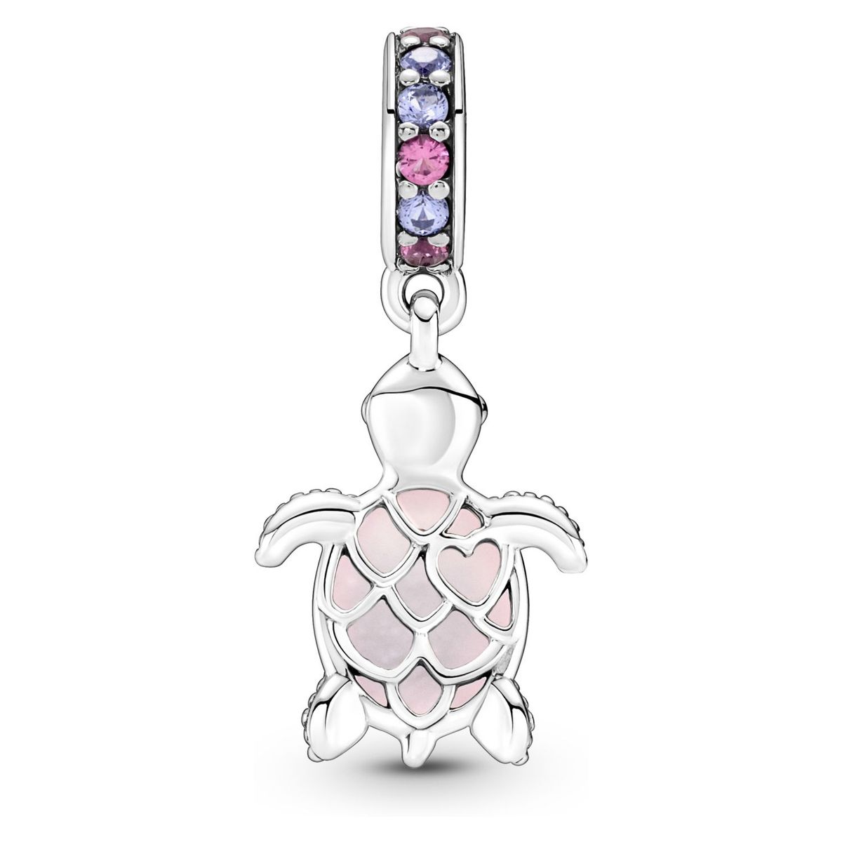 PANDORA - Charm Pandora Tortuga Marina Murano Rosa Plata Esterlina