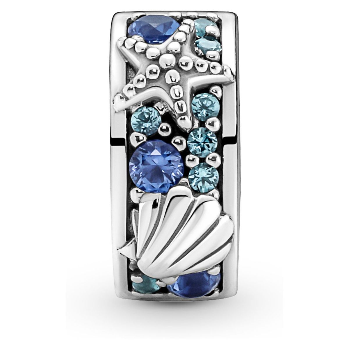 PANDORA - Clip Pandora Concha y Estrella de Mar Tropical Plata Esterlina