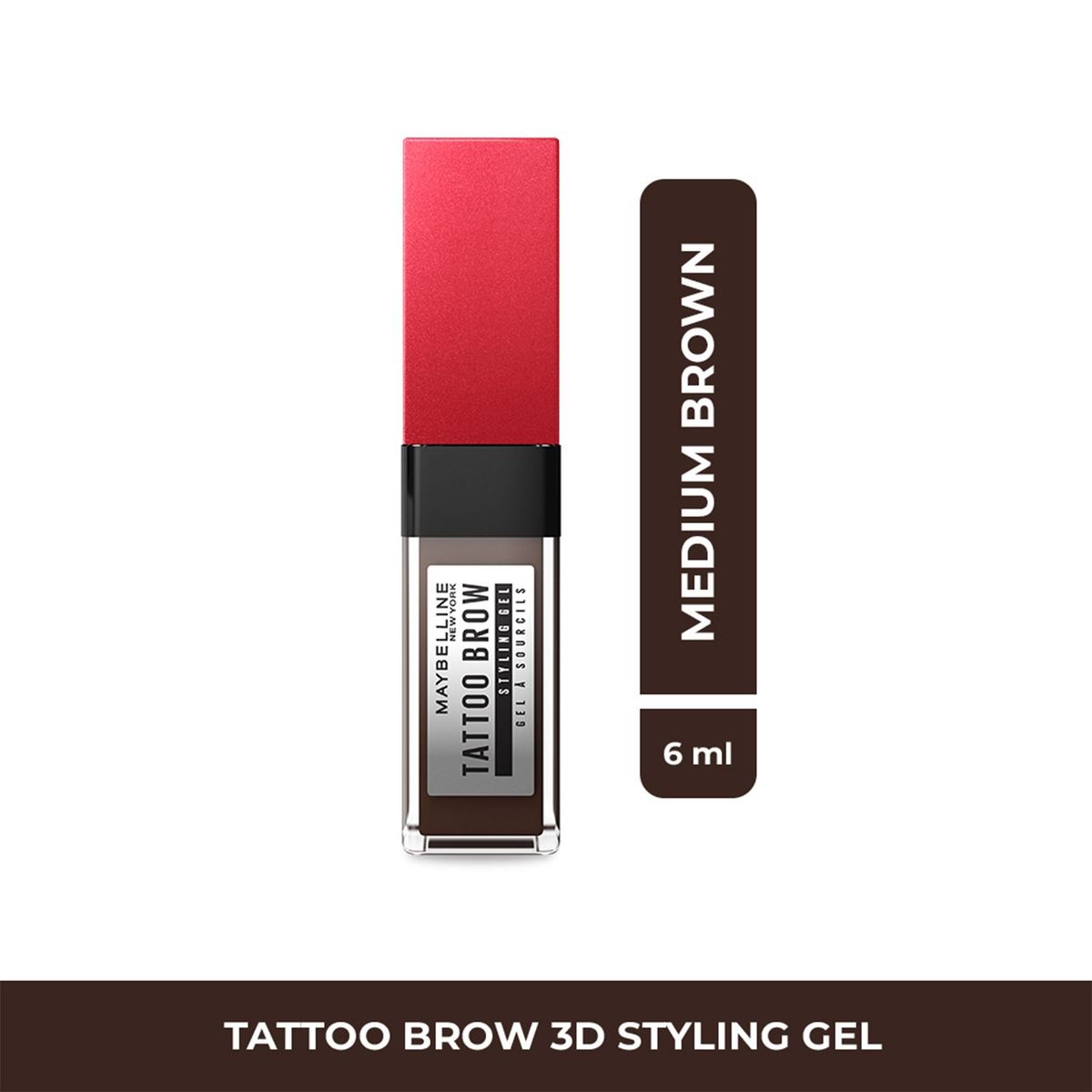 MAYBELLINE - Delineador de cejas Tattoo Brow 3D Gel Deep Brown Maybelline 6 ml