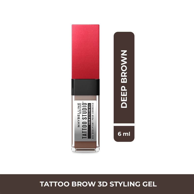 MAYBELLINE - Delineador de cejas Tattoo Brow 3D Gel Deep Brown Maybelline 6 ml
