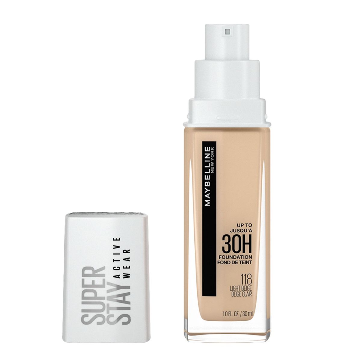 MAYBELLINE - Base de maquillaje Líquida SperStay Full Coverage Natural Beige Active Wear Maybelline 30 ml